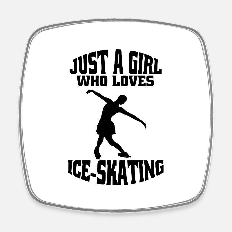 Figure skating ice skating skate figure skating - Square fridge magnet - white