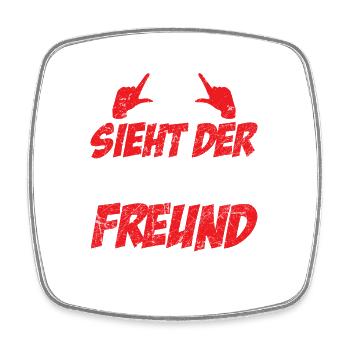 So Sieht Der Beste Freund Der Welt Aus - Viereckiger Kühlschrankmagnet - Weiß - Vorne