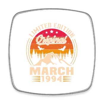 Vintage Nées En Mars 1994 Cadeau D'anniversaire - Magnet carré - blanc - Devant