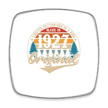 Vintage Birthday Gift Idea Original 1927 - Square fridge magnet - white - Front