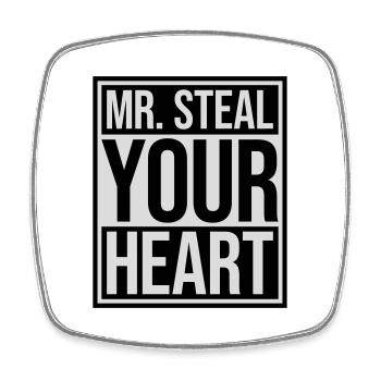 mr steal your heart - Viereckiger Kühlschrankmagnet - Weiß - Vorne