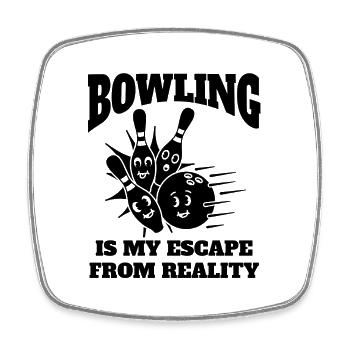 Bowler Bowling Bowling Bowling Ball Kegel Gift - Square fridge magnet - white - Front