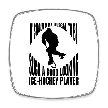 Eishockeyteam Geschenk Eishockey Wintersport - Viereckiger Kühlschrankmagnet - Weiß - Vorne