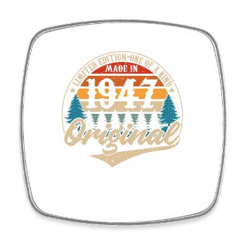 Vintage Birthday Gift Idea Original 1947 - Square fridge magnet - white - Front