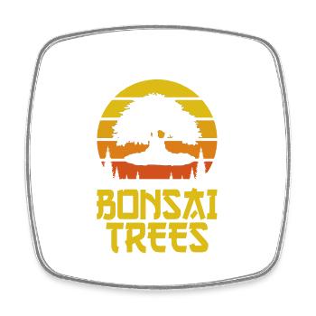 Bonsai Tree Gift Japan Bonsai Garden - Square fridge magnet - white - Front