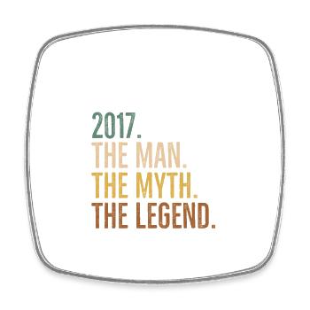 Juin 2017 L’homme Le mythe La légende - Magnet carré - blanc - Devant