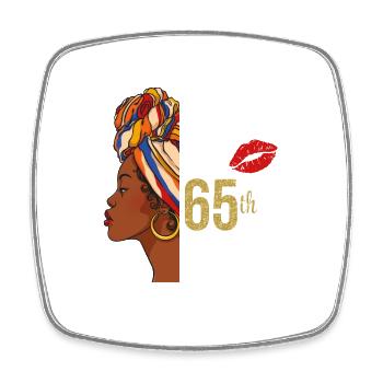 Stepping Into My 65th Birthday Like A Queen - Viereckiger Kühlschrankmagnet - Weiß - Vorne