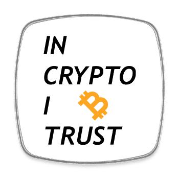 Bitcoin Trading Crypto Aktien - Viereckiger Kühlschrankmagnet - Weiß - Vorne