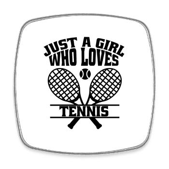 Tennis Tennisspielerin Frau Mädchen Tennisverein - Viereckiger Kühlschrankmagnet - Weiß - Vorne