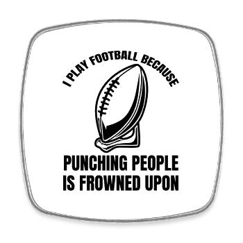 Footballtrainer Footballfan American Football - Viereckiger Kühlschrankmagnet - Weiß - Vorne