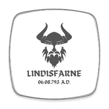 Lindisfarne - Viereckiger Kühlschrankmagnet - Weiß - Vorne
