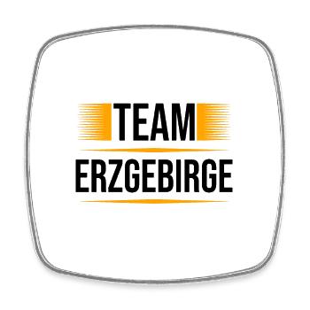 Team Erzgebirge - Viereckiger Kühlschrankmagnet - Weiß - Vorne