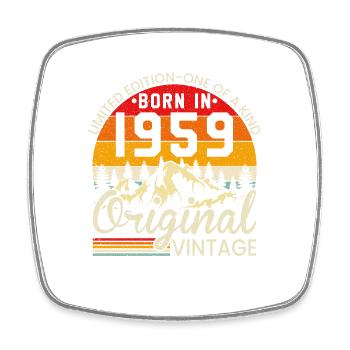 Unique En Son Genre Né En 1959 Millésime Original - Magnet carré - blanc - Devant