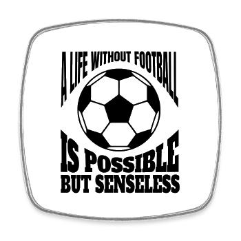 Fußballtrainer Fußballer Fußballspieler Fußball - Viereckiger Kühlschrankmagnet - Weiß - Vorne