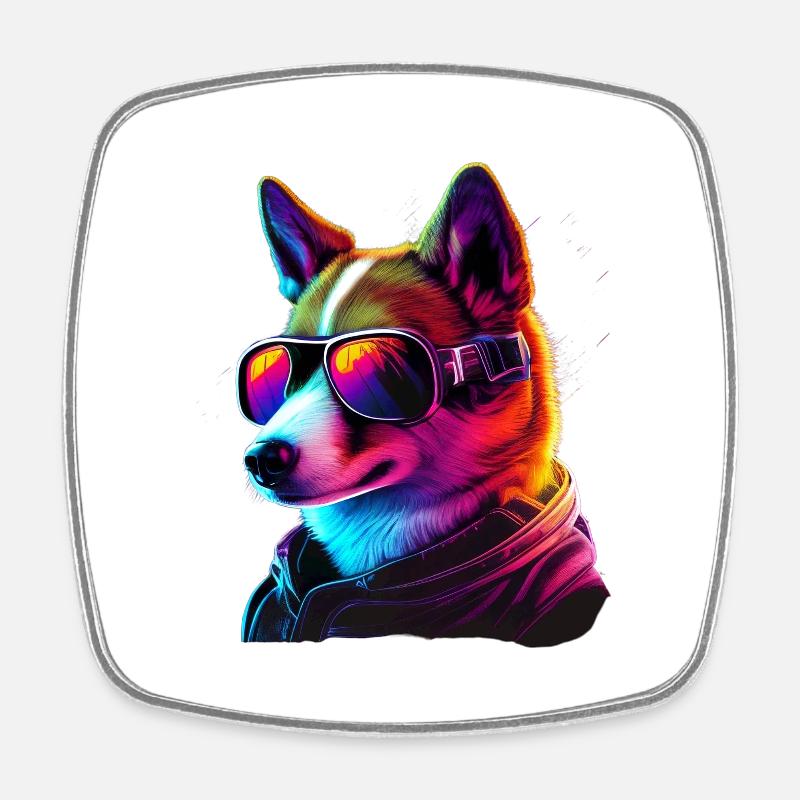 Basenji Dogs Basenjis - Square fridge magnet - white