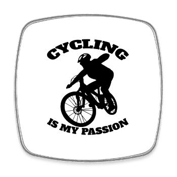 Vélo Vélo Tour à vélo Vélo VTT - Magnet carré - blanc - Devant
