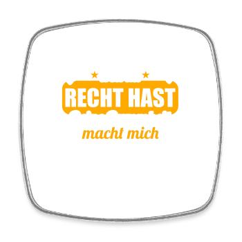 Ich schweige nicht weil du recht hast Dummheit - Viereckiger Kühlschrankmagnet - Weiß - Vorne