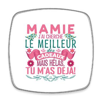 Mamie la meilleure Grand-mère fête des mères Mamie - Magnet carré - blanc - Devant
