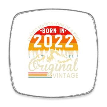 Unique En Son Genre Né En 2022 Millésime Original - Magnet carré - blanc - Devant