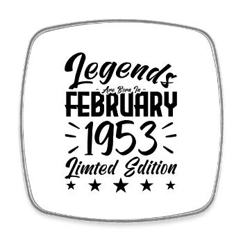 Geboren 1953. Geburtstagsgeschenk. - Viereckiger Kühlschrankmagnet - Weiß - Vorne