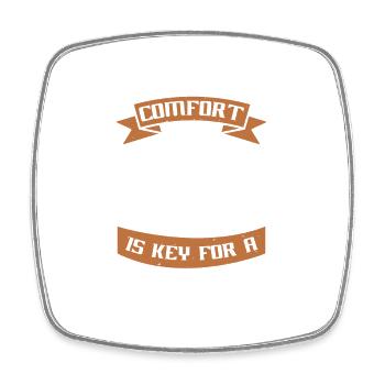 COMFORT IS KEY FOR A BBQ - Square fridge magnet - white - Front