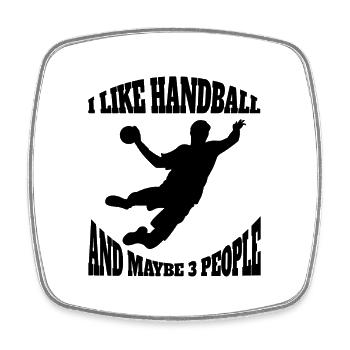 Handball Equipe Handball Handball Handball Joueurs de handball - Magnet carré - blanc - Devant