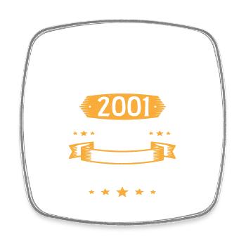Août 2001 22 Ans Que Je Suis Génial Cadeau - Magnet carré - blanc - Devant