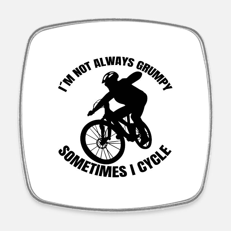 Cyclists Cyclists Cyclists Cycling Cycling - Square fridge magnet - white