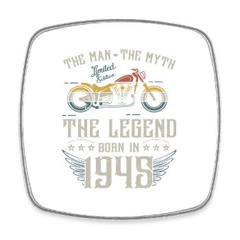 Der Mann der Mythos die 1945 geborene Legende Geschenk - Viereckiger Kühlschrankmagnet - Weiß - Vorne