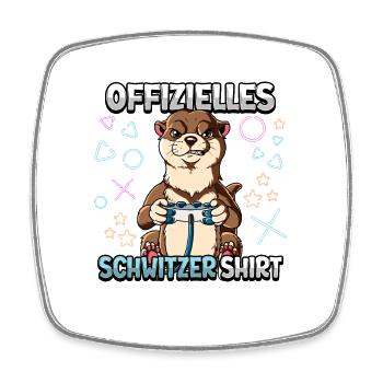 Offizielles Schwitzer Zocken Gamer Ego Shooter - Viereckiger Kühlschrankmagnet - Weiß - Vorne