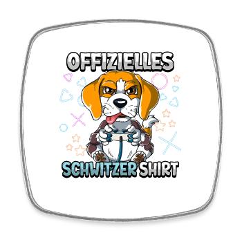 Offizielles Schwitzer Zocken Gamer Ego Shooter - Viereckiger Kühlschrankmagnet - Weiß - Vorne