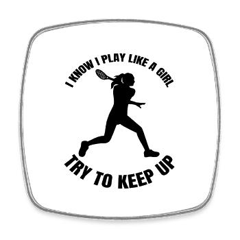 Tennis player Tennis Women Girls Tennis Club - Square fridge magnet - white - Front