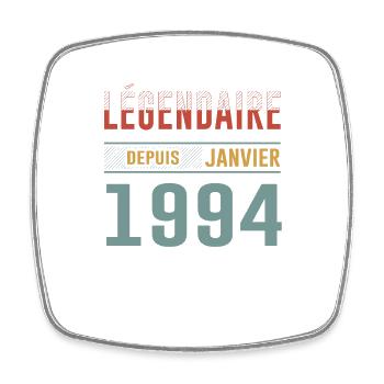 Légendaire Depuis Janvier 1994 Anniversaire - Magnet carré - blanc - Devant