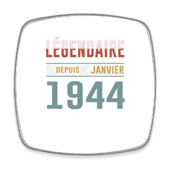 Légendaire Depuis Janvier 1944 Anniversaire - Magnet carré - blanc - Devant