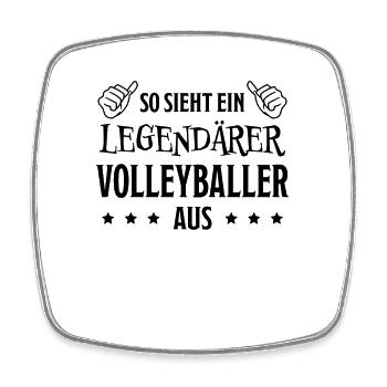 Volleyball Lustige Spruch Beachvolleyball Geschenk - Viereckiger Kühlschrankmagnet - Weiß - Vorne