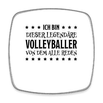Volleyball Lustige Spruch Beachvolleyball Geschenk - Viereckiger Kühlschrankmagnet - Weiß - Vorne
