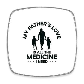 Meilleur père de médecine amour grand-père de la famille grand-père - Magnet carré - blanc - Devant