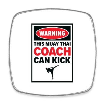 Muay Thai Trainer Kickboxing Instruktor Kampfsport - Viereckiger Kühlschrankmagnet - Weiß - Vorne