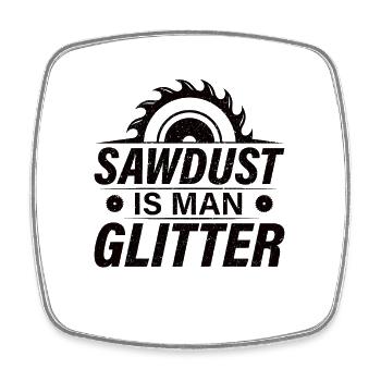 Wood Chainsaw Lumberjacks Woodworkers Carpenters - Square fridge magnet - white - Front