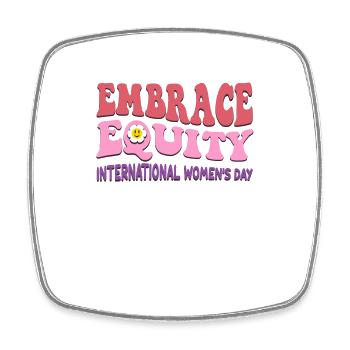 Journée internationale de la femme Embrace Equity - Magnet carré - blanc - Devant