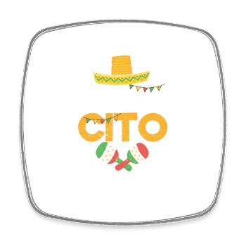 Papacito Famille Cinco De Mayo Couple assorti - Magnet carré - blanc - Devant
