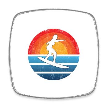 Surfer surfer Surfboard surfing - Square fridge magnet - white - Front