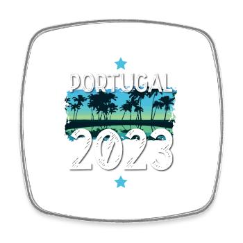 Portugal 2023 - Viereckiger Kühlschrankmagnet - Weiß - Vorne