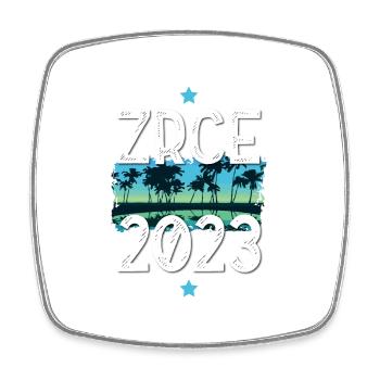 Zrce 2023 - Viereckiger Kühlschrankmagnet - Weiß - Vorne