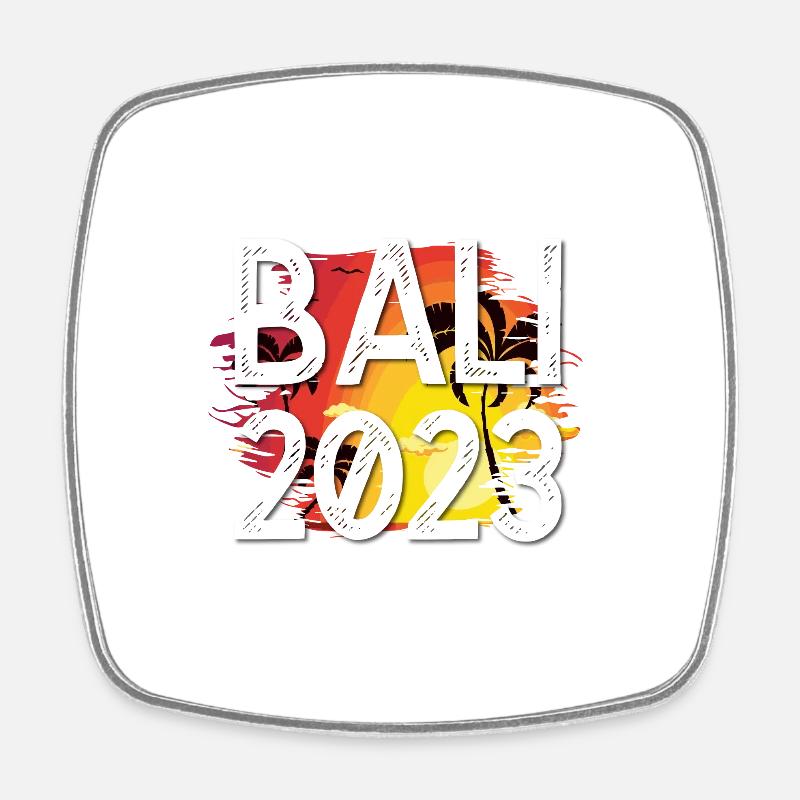 Bali 2023 - Magnet carré - blanc