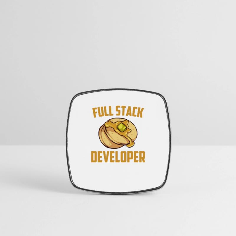 Full Stack Developer - Coding Science Programmer Square fridge magnet