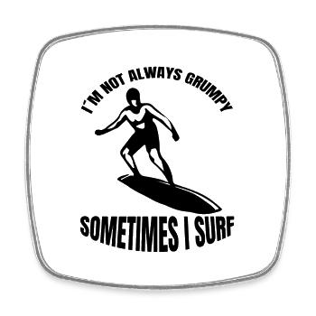 Surfer surfer Surfboard surfing - Square fridge magnet - white - Front