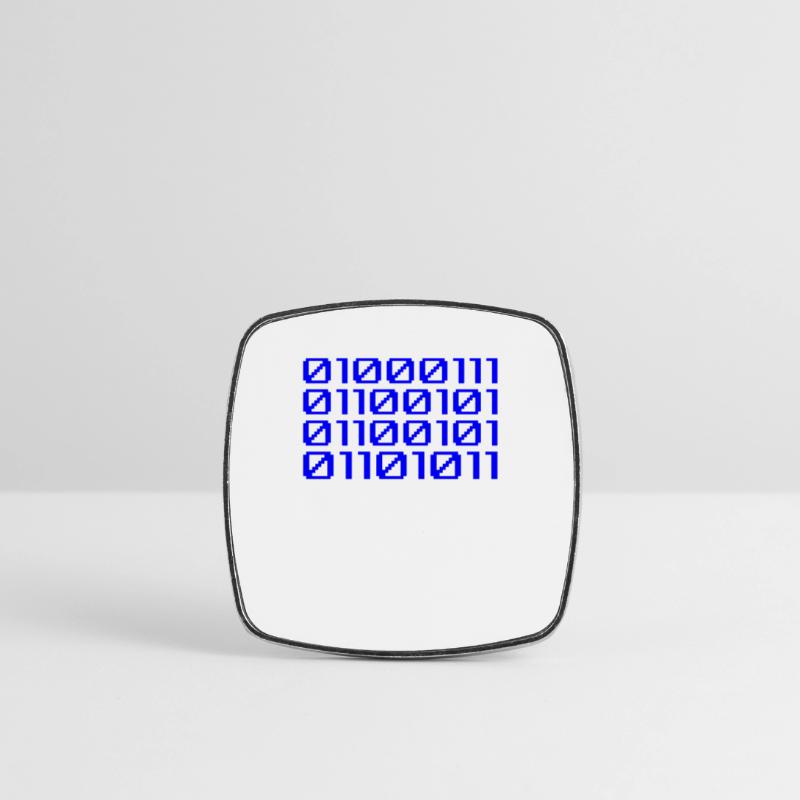 Funny Coder Binary Code Programmer Développeur Magnet carré