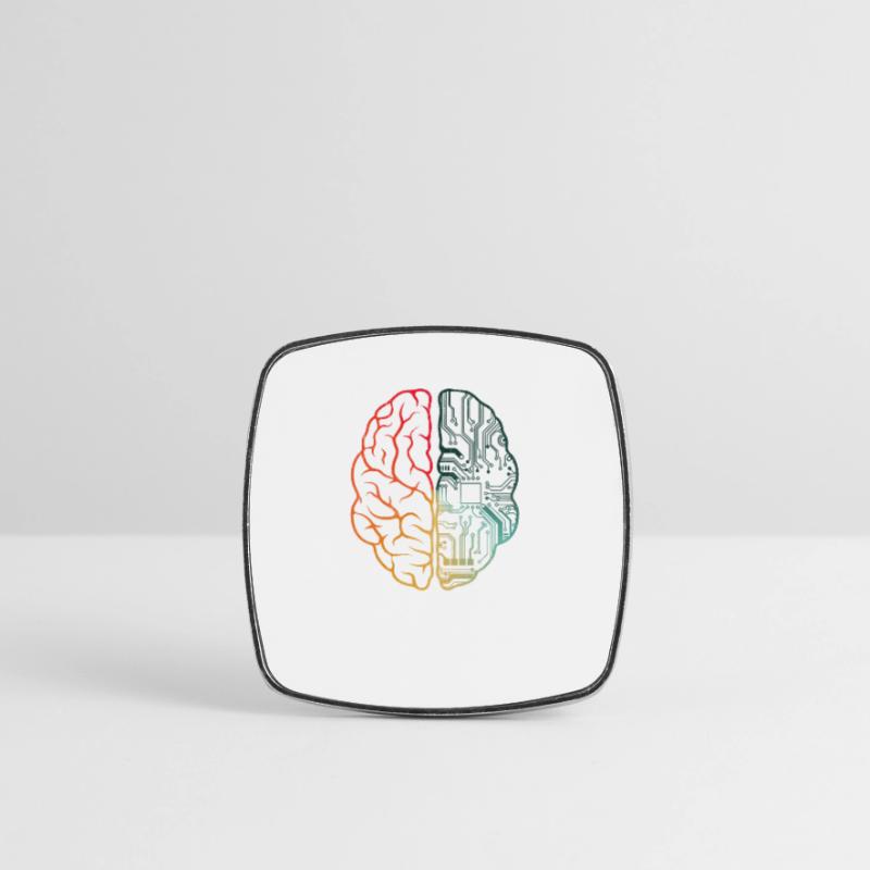 Programmeur Coding - Developer Programming Brain Magnet carré