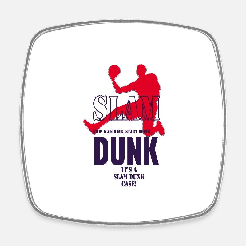 Stop Watching Start Doing Slam Dunk Basketball - Magnet carré - blanc